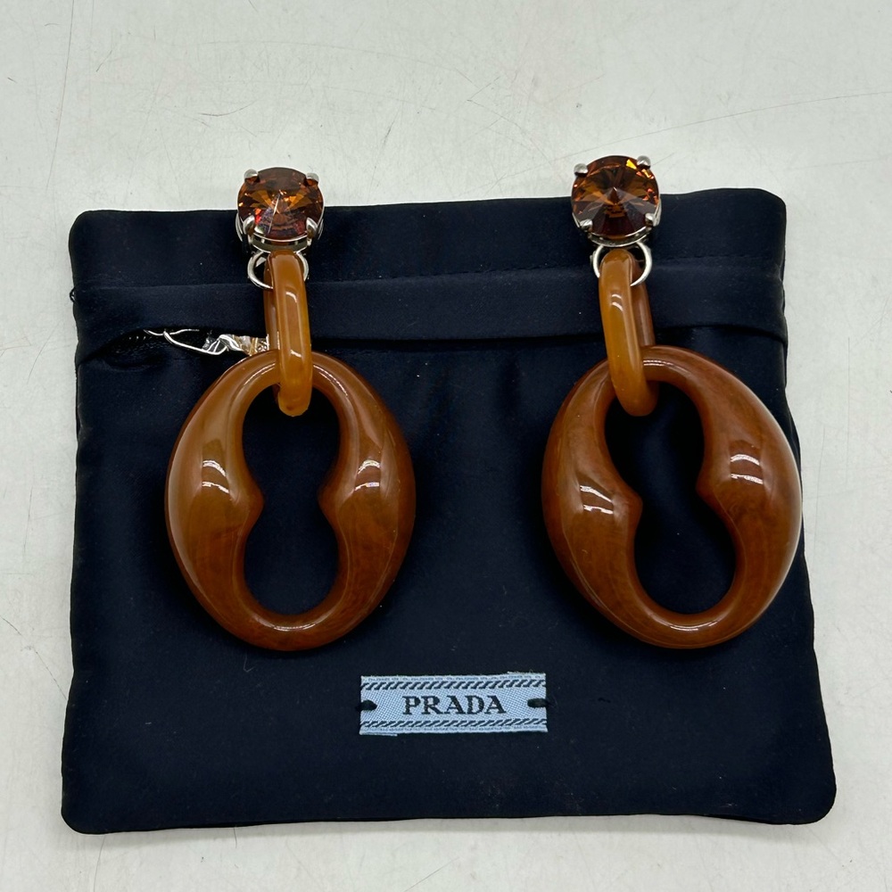 Prada clip on earrings